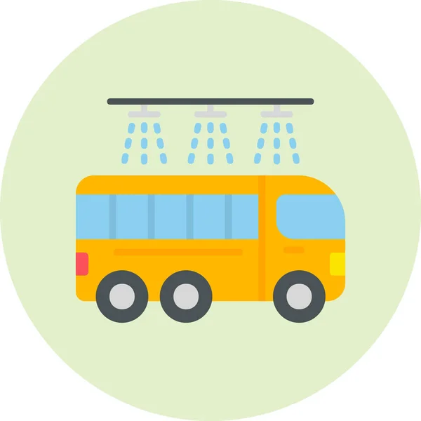 Bus Wash Modern Icon Vector Illustration — Stock Vector