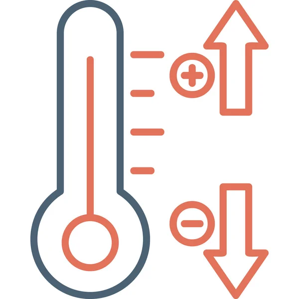 Температура Веб Іконка Векторні Ілюстрації — стоковий вектор
