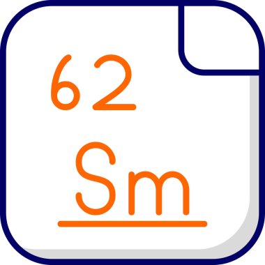 Mendeleev periyodik element tablosu, 62 Samaryum illüstrasyonu