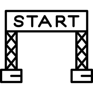 Başlangıç Çizgisi 'nin vektör illüstrasyonu