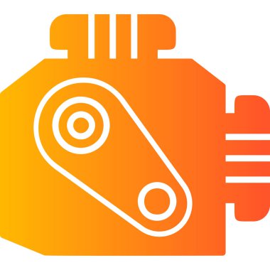 Araç Motoru simgesinin vektör çizimi