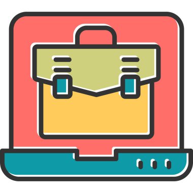 Çanta. Web simgesi basit illüstrasyon