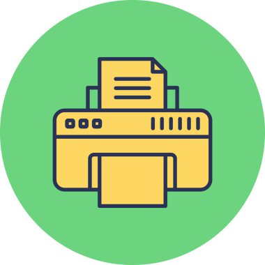 Yazıcı simgesi vektör illüstrasyonu