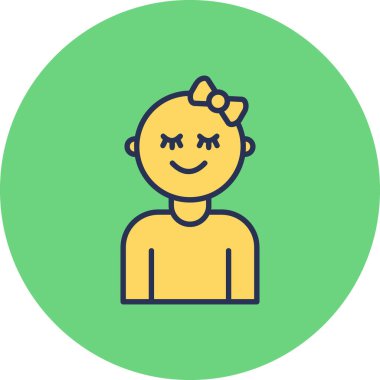 Bebek Kız. Web simgesi 