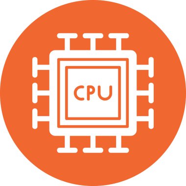 CPU icon, vector illustration simple design