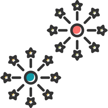 Havai fişek web simgesinin vektör çizimi