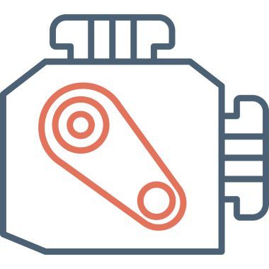 Araç Motoru simgesinin vektör çizimi