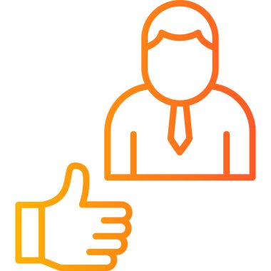 başparmak yukarı simgesi, vektör illüstrasyonu