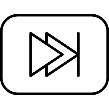 Hızlı ileri simge vektör çizim