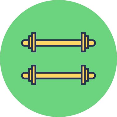 Ağırlıklı çubuklar modern simge vektör illüstrasyonu