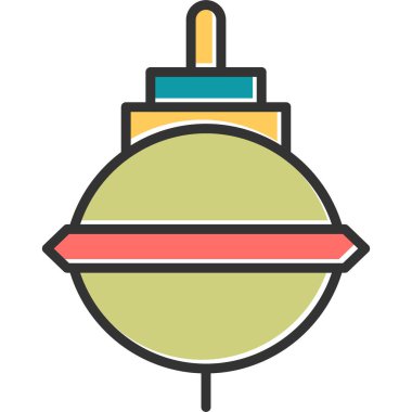 Dönen en en modern simge, vektör illüstrasyonu