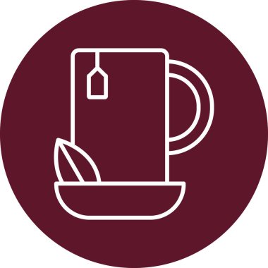 Çay. Web simgesi basit illüstrasyon 