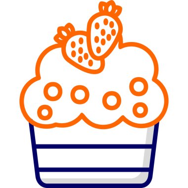 Çilekli pastanın resmi, tatlı hamur yemeği. 