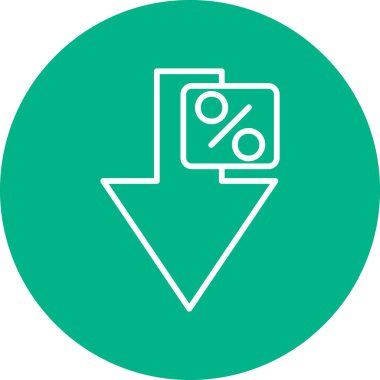 İndirim. Web simgesi basit illüstrasyon 