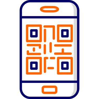 Barkod Web simgesi basit illüstrasyon