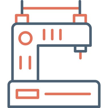 Dikiş makinesi simgesinin vektör çizimi