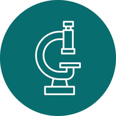Mikroskop. Web simgesi basit illüstrasyon