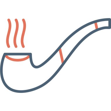 Sigara içiyor. Web simgesi basit tasarım