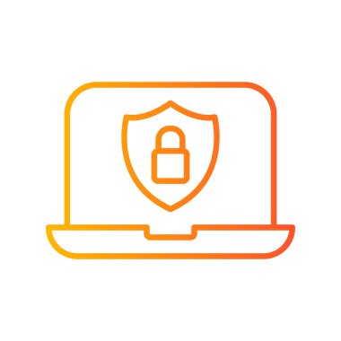 Data Security modern simgesinin vektör illüstrasyonu