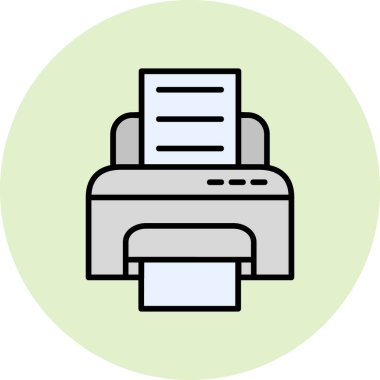 Yazıcı simgesi, vektör illüstrasyonu