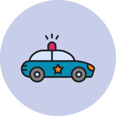 Police web icon. simple illustration