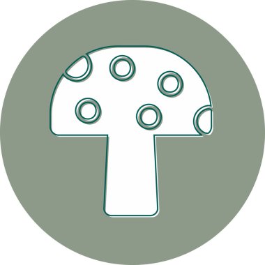 Mantar simgesinin vektör illüstrasyonu