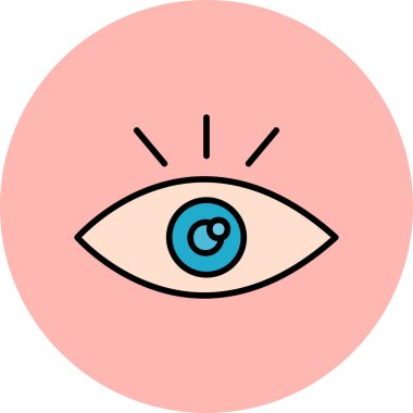 Göz. Web simgesi basit illüstrasyon