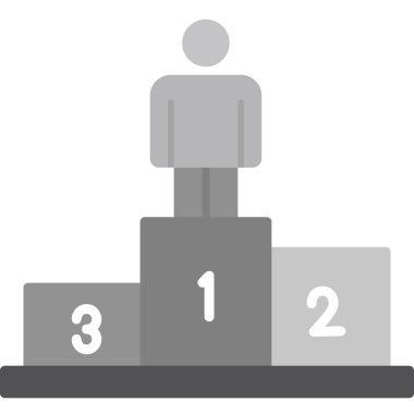 Kazandım. Web simgesi basit illüstrasyon