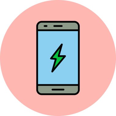 Akıllı telefon aygıtının dijital illüstrasyonunu şarj et 