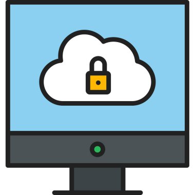 vector cloud technology icon illustration