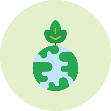 Bir ağaç simgesinin vektör illüstrasyonu