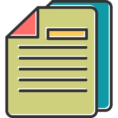 Belge simgesinin vektör illüstrasyonu