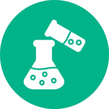 Kimya şişesi. Web simgesi basit tasarım 