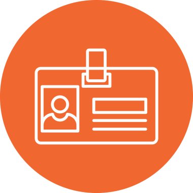 Kimlik kartı, kişisel ve ticari kullanım için basit illüstrasyon simgesi 