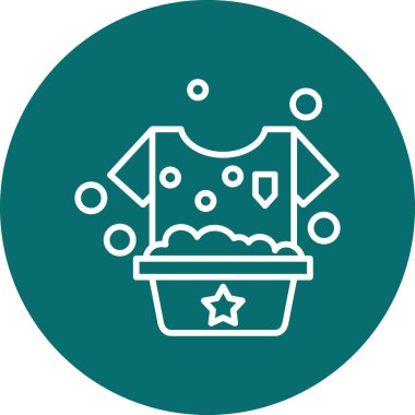 Hand Washing Clothes, vector icon