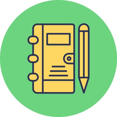 Not defteri web simgesi, vektör çizim