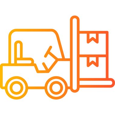 forklift. Web simgesi basit illüstrasyon