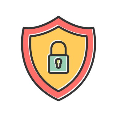 Güvenlik sisteminin vektör çizimi