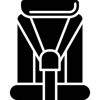 Bebek oto koltuğu modern simgesi, vektör illüstrasyonu