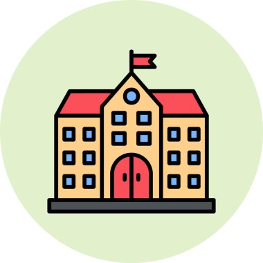 Üniversite İnşaat Mimarisinin grafik illüstrasyonu