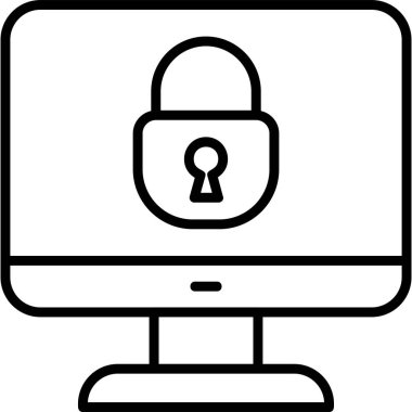 Güvenlik. Web simgesi basit illüstrasyon