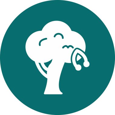 Ağaç simgesinin vektör illüstrasyonu