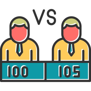 Adaylar anket oy ikonu vektör illüstrasyonuName