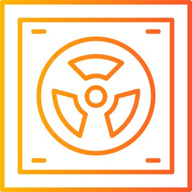 Radyasyon ikonu. Web basit illüstrasyonu