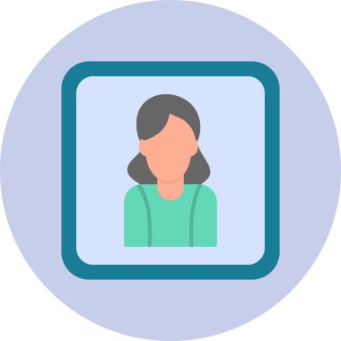 Portre simgesi vektör illüstrasyonu