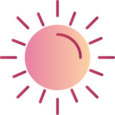 Güneş simgesinin vektör illüstrasyonu 