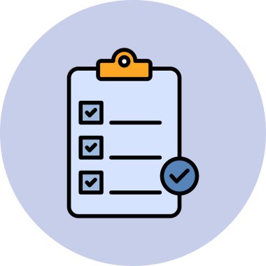 Checklist icon, vector illustration simple design