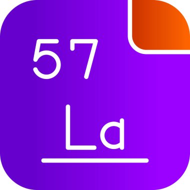 Lantanum simgesi vektör illüstrasyonu