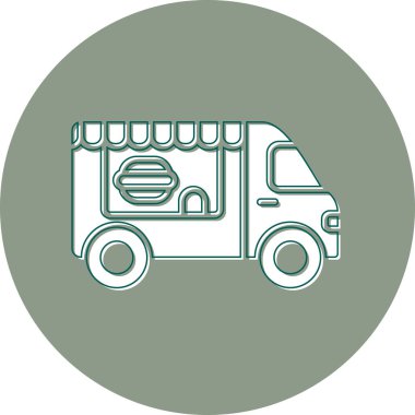 Kamyon soyut simge vektör çizimi