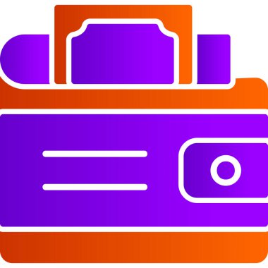 Cüzdan. Web simgesi basit illüstrasyon